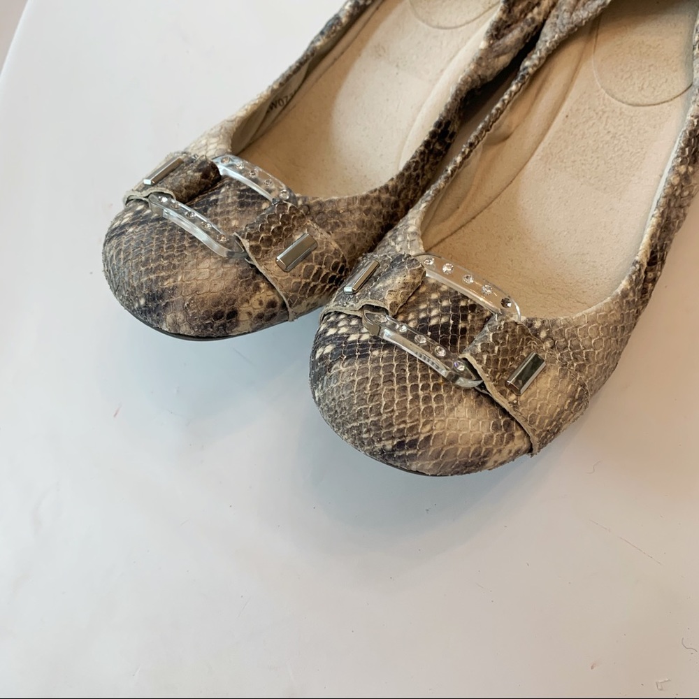 Stuart Weitzman Lucid Python Embossed Flats 9 - image 5